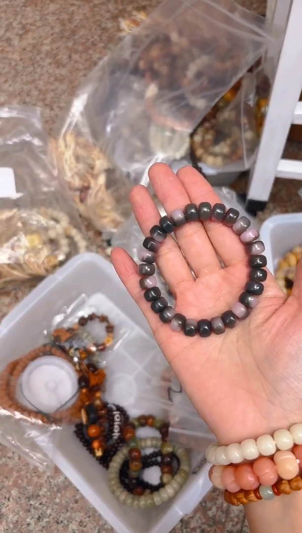 吊坠菩提根/象牙果紫色药片单圈