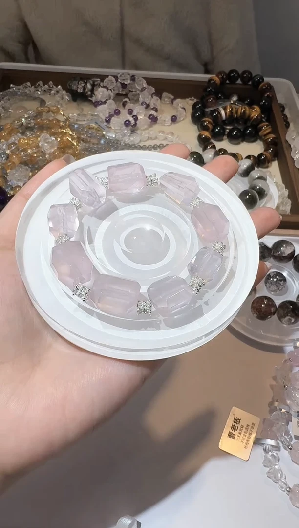 【闪购商品】芙蓉石手串未镶嵌莫粉随型diy