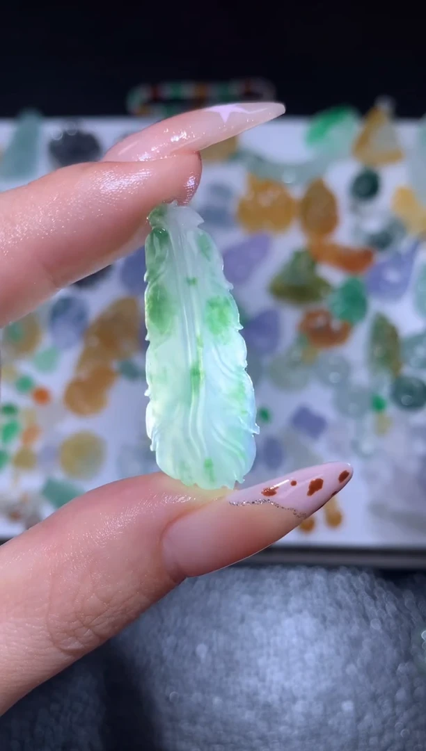 未镶嵌定制翡翠羽毛