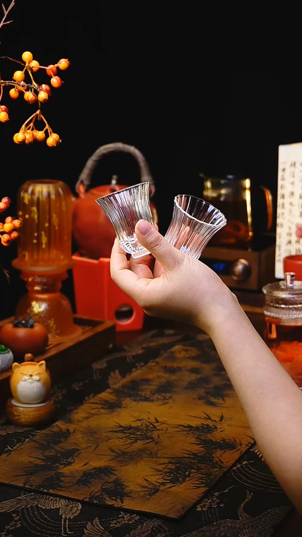 【闪购商品】欣珑杯 对杯 金标 花形