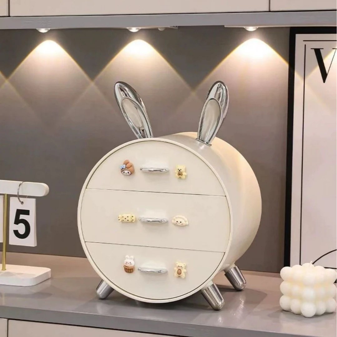 桌面收纳盒可爱高颜值整理储物盒笔杂物办公书桌宿舍抽屉盒置物架