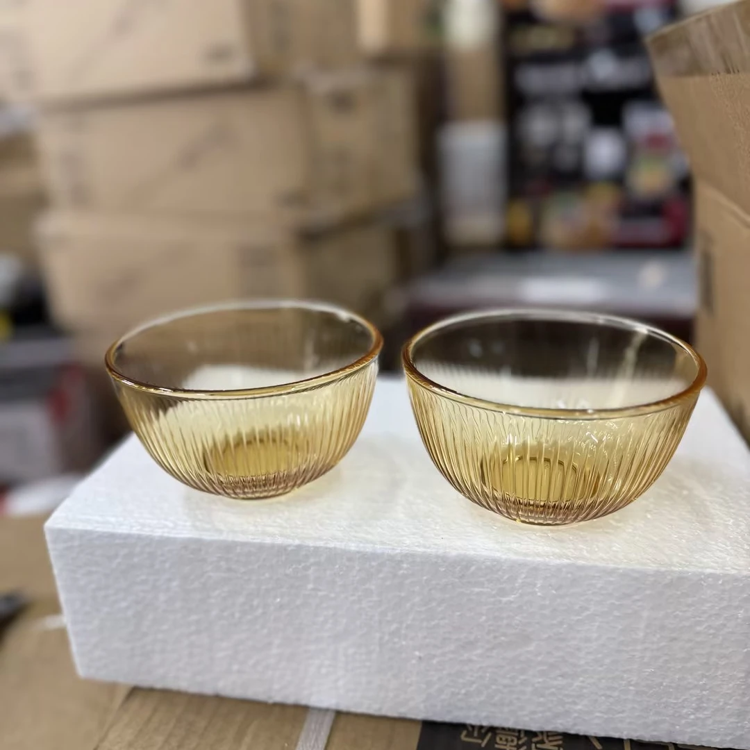 锤纹垂稳玻璃抛光工艺碗餐具耐热沙拉碗法式田园风日式
