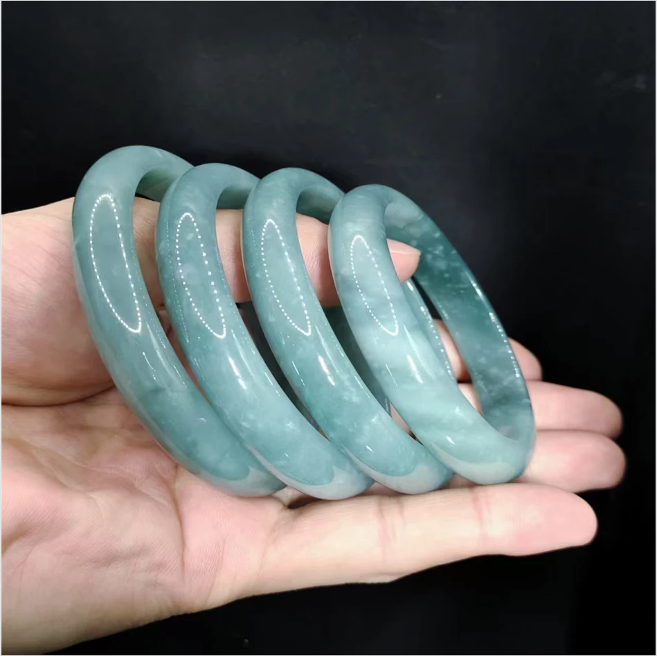 【老三珠宝】翡翠宽条手镯GS【多样性发其一】圈口52-66mm