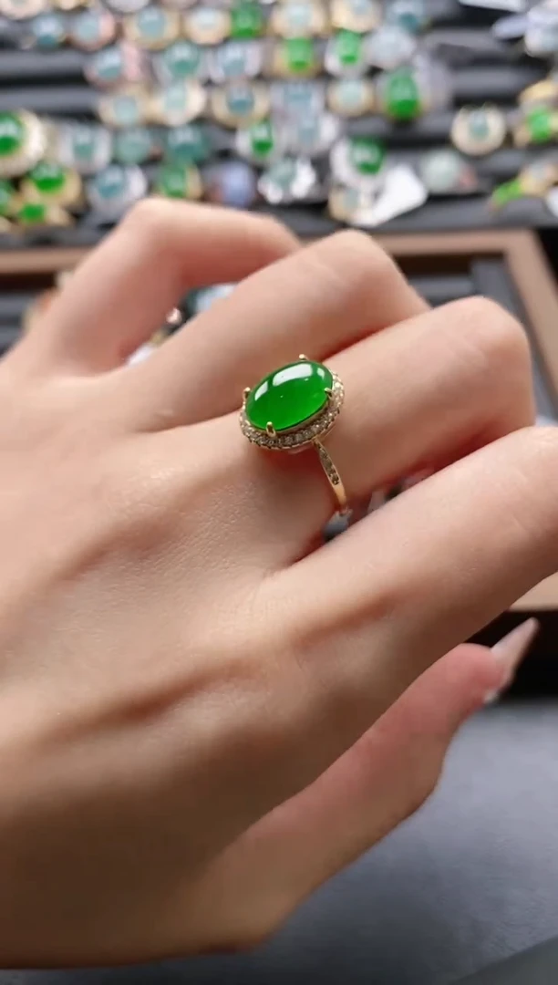 【闪购商品】翡翠戒指银S925镶嵌51151