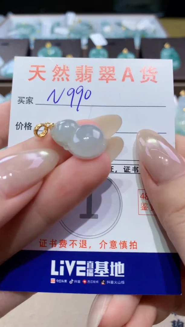 颈饰未镶嵌翡翠天然缅甸翡翠A货挂件