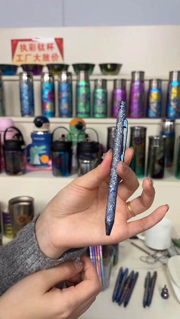 钛合金钛笔 钛马纹