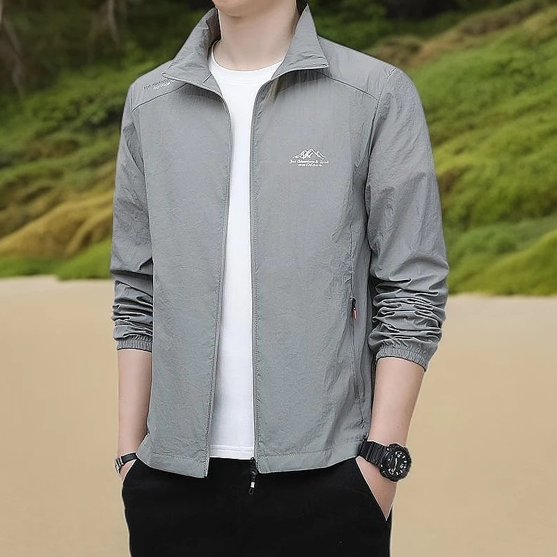 战狼世家夏季防晒衣男休闲宽松立领夹克大码薄款速干透气防晒外套
