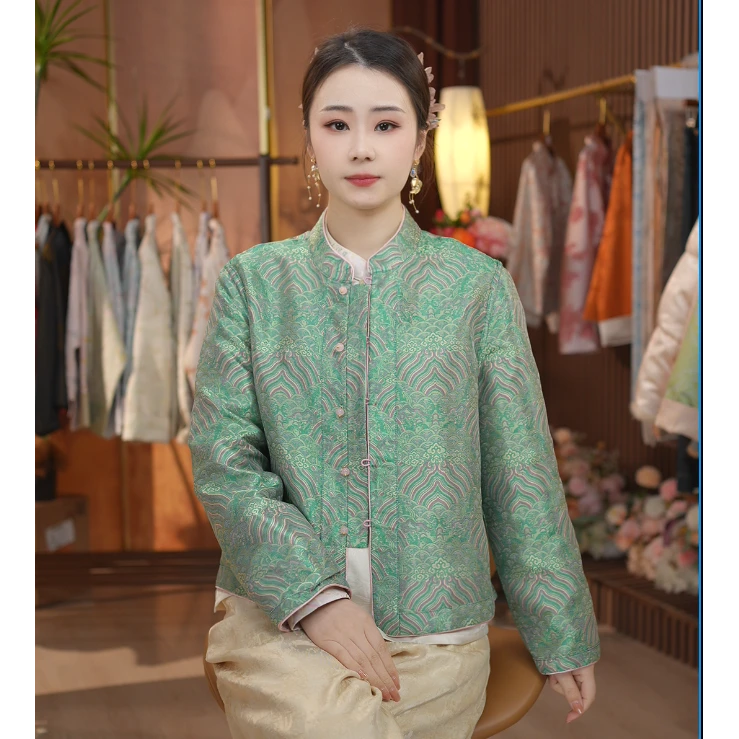 《江崖海水 -外套》新中式提花复古国风休闲百搭高定上衣外套