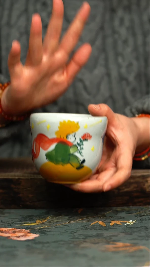 【闪购商品】杯釉下彩手工手绘同款陶器