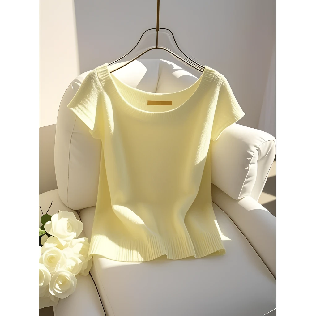 2025夏季新款女装爆款洋气小众设计感圆领时尚气质独特漂亮小上衣