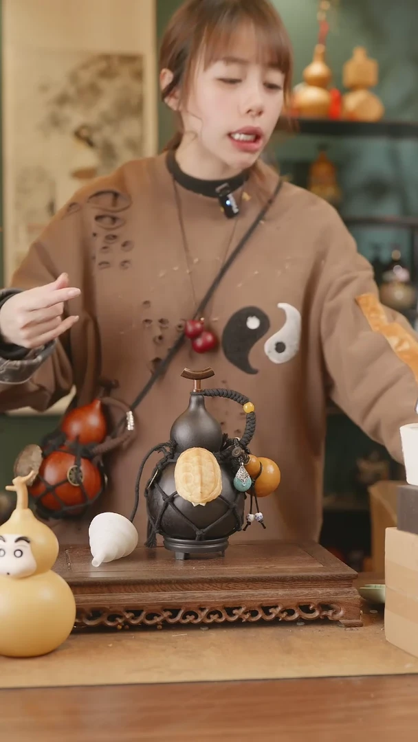 【闪购商品】310号精品天然大漆工艺防渗内胆酒葫芦~