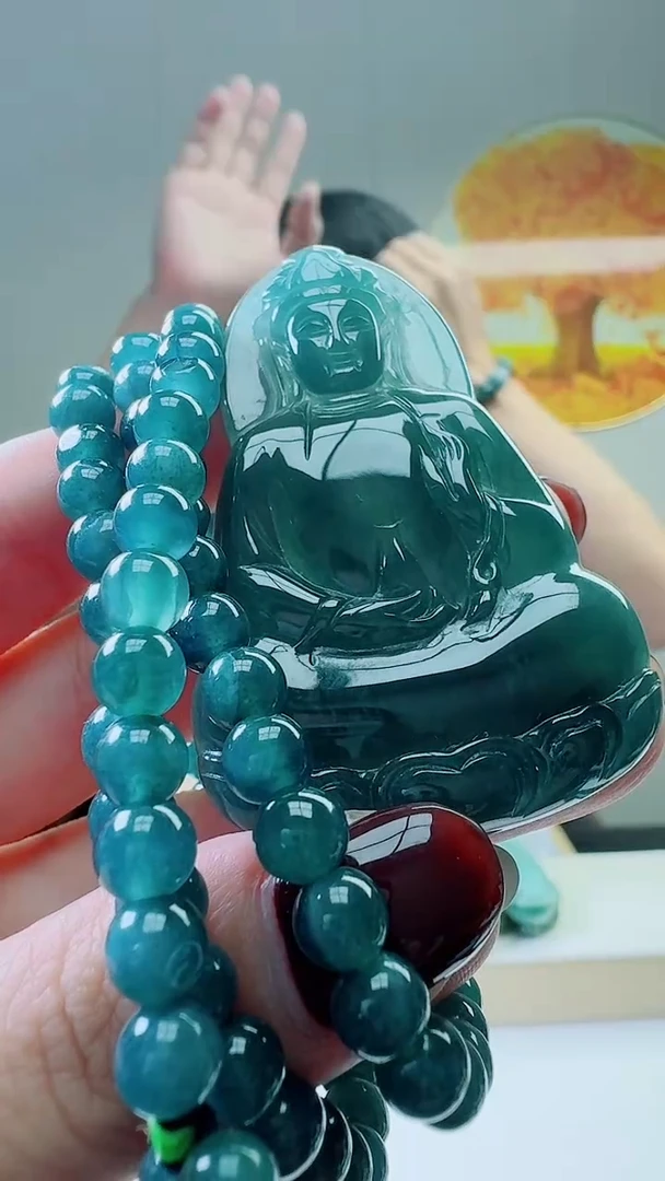 颈饰未镶嵌翡翠天然A货翡翠  多样性随机发其一