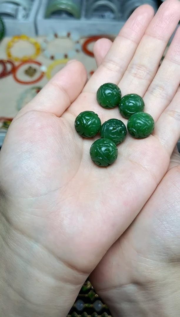 和田玉未镶嵌颈饰圆珠多样性拍一发一06
