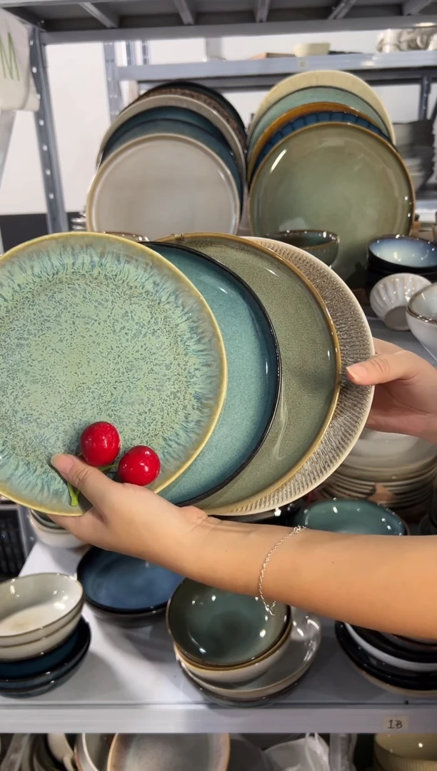 陶瓷外贸尾货瑕疵满20包邮X4小盘