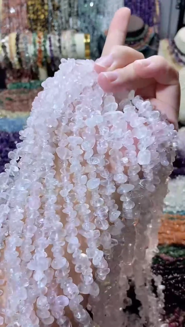 未镶嵌珠宝半成品水晶粉水晶