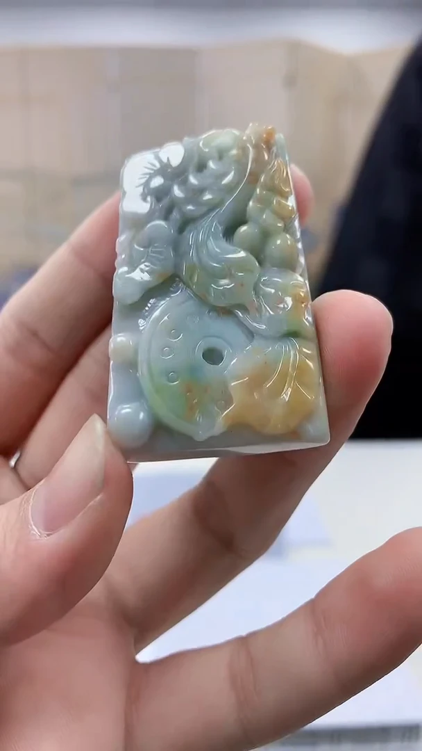 【闪购商品】定制翡翠未镶嵌5153bb-毛货挂107
