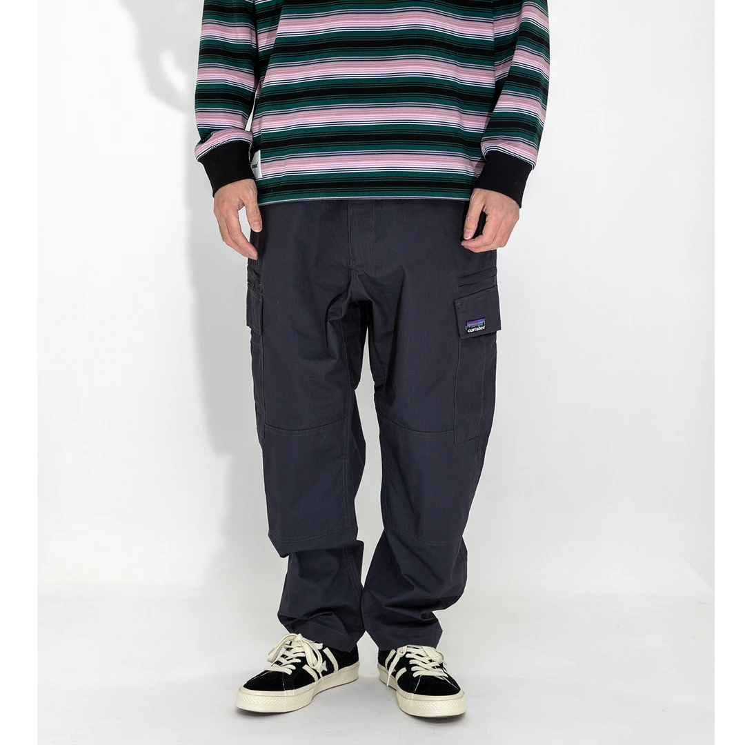 CURRAHEE多兜city boy风8袋多兜机能宽松腰部系带工装裤