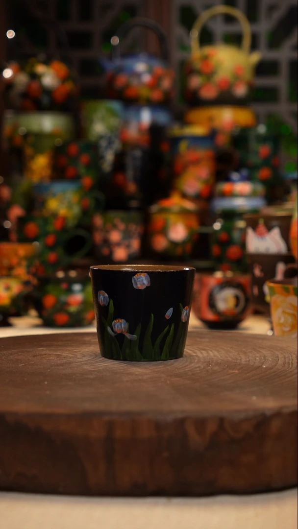 紫砂油画手绘釉下彩