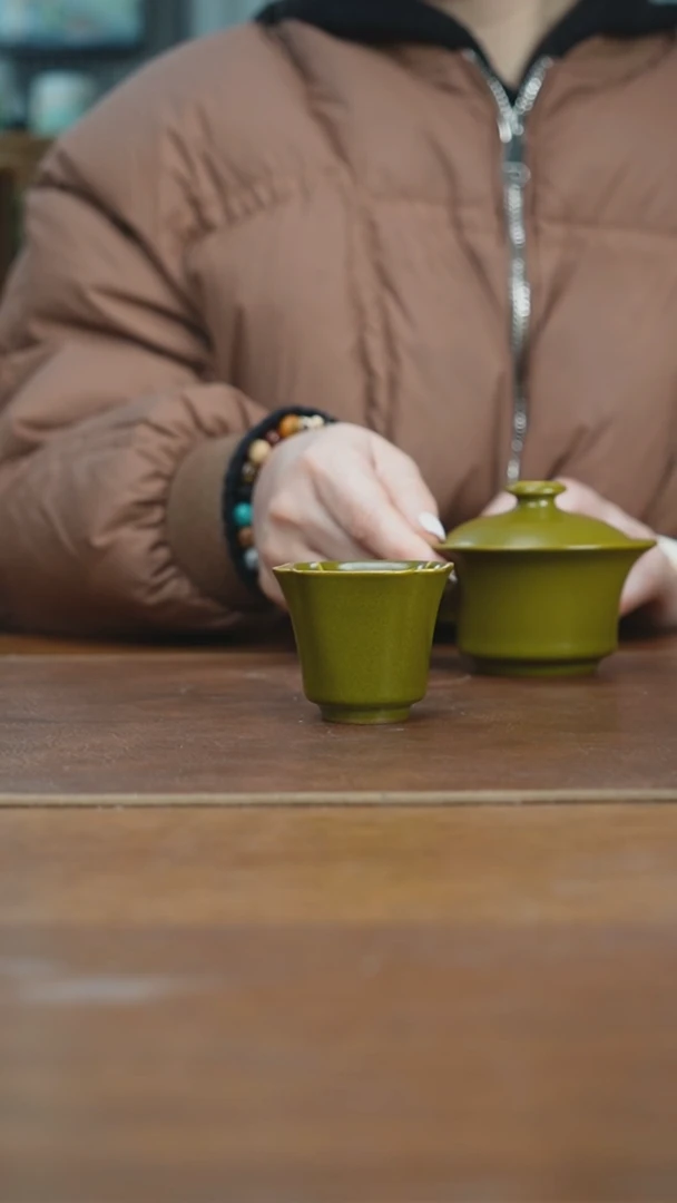 【闪购商品】杯景德镇茶叶末四方杯
