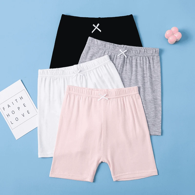 女童安全裤不卷边棉夏季薄款宝宝透气高弹打底裤儿童女童短裤