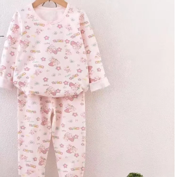 儿童秋衣套装面料柔软舒适款式新颖保暖印花长袖