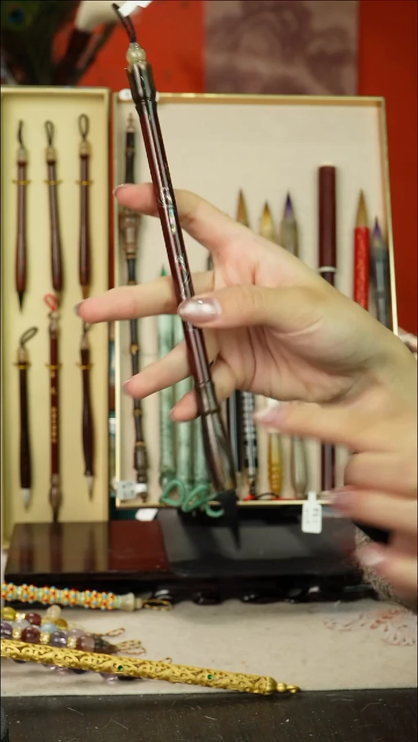 140号闪孤品高货毛笔链接 清水试笔 蘸墨不退