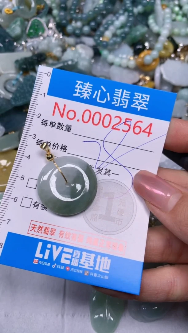 【闪购商品】翡翠颈饰未镶嵌含绳0002564