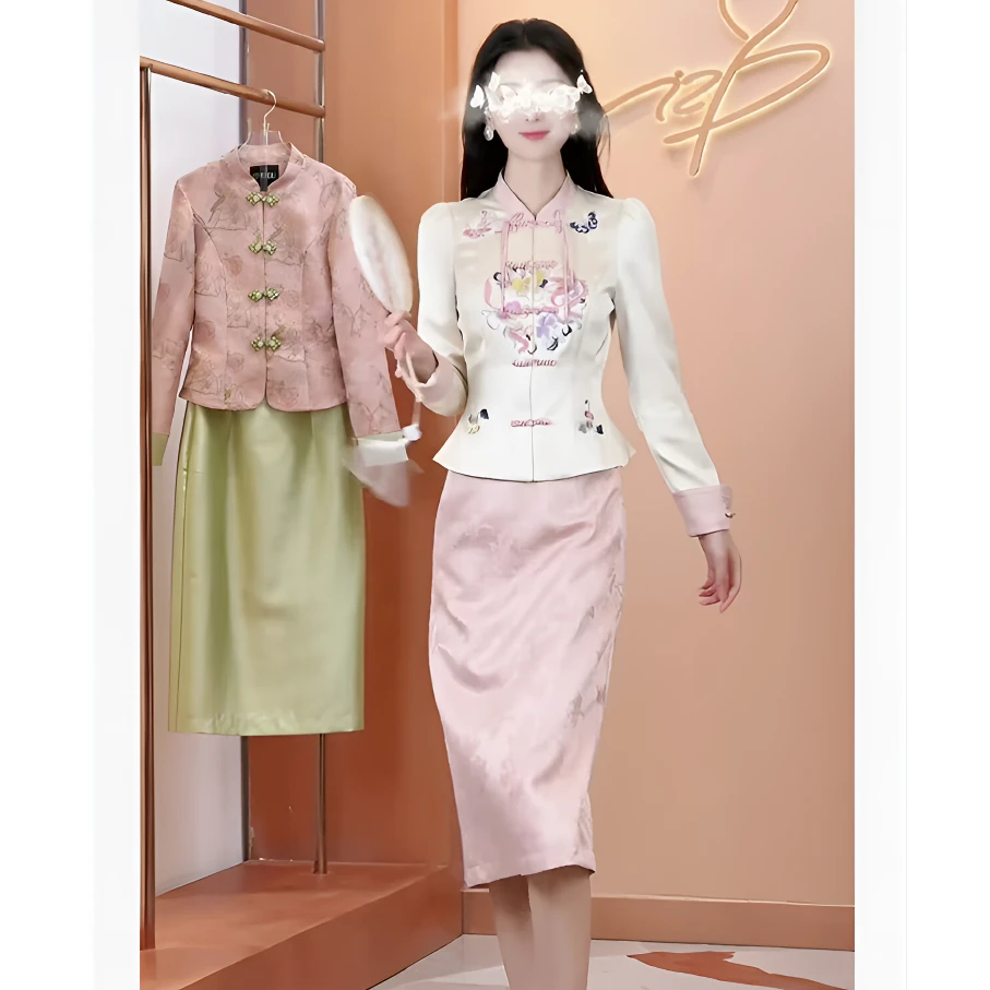 【现货】东方黛迪【蝶恋花】新中式套装高级气质贵气国风上衣