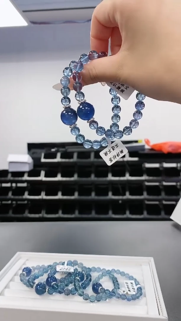 手链合金萤石620.15蓝眼泪萤石手串 多样性发其一
