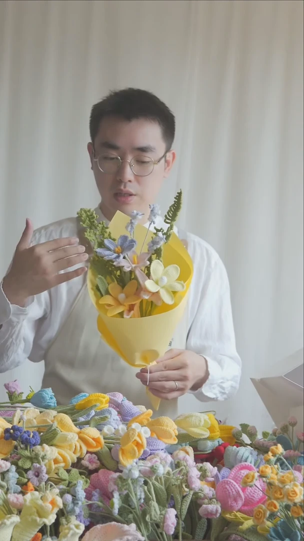 【3】教师节团购花束手工钩织