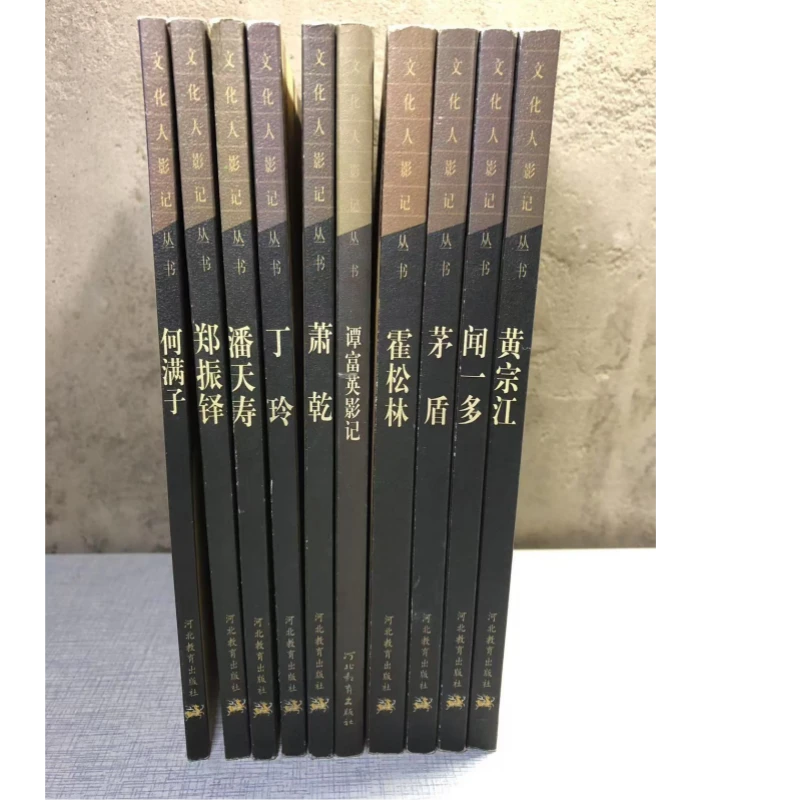 文化人影记丛书10本何满子郑振铎丁玲萧乾谭富英矛盾闻一多黄宾虹