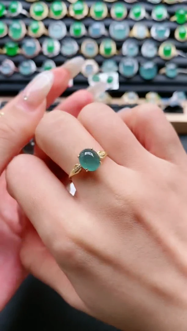 【闪购商品】翡翠戒指银S925镶嵌111111