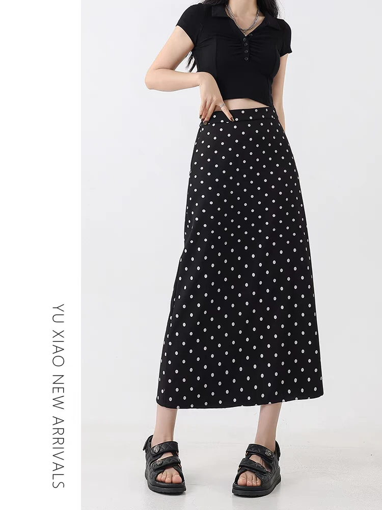 【黎诗梵】9505款韩版波点高腰显瘦包臀半身裙 裙87