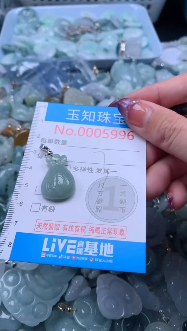 翡翠未镶嵌吊坠(不含链)5996