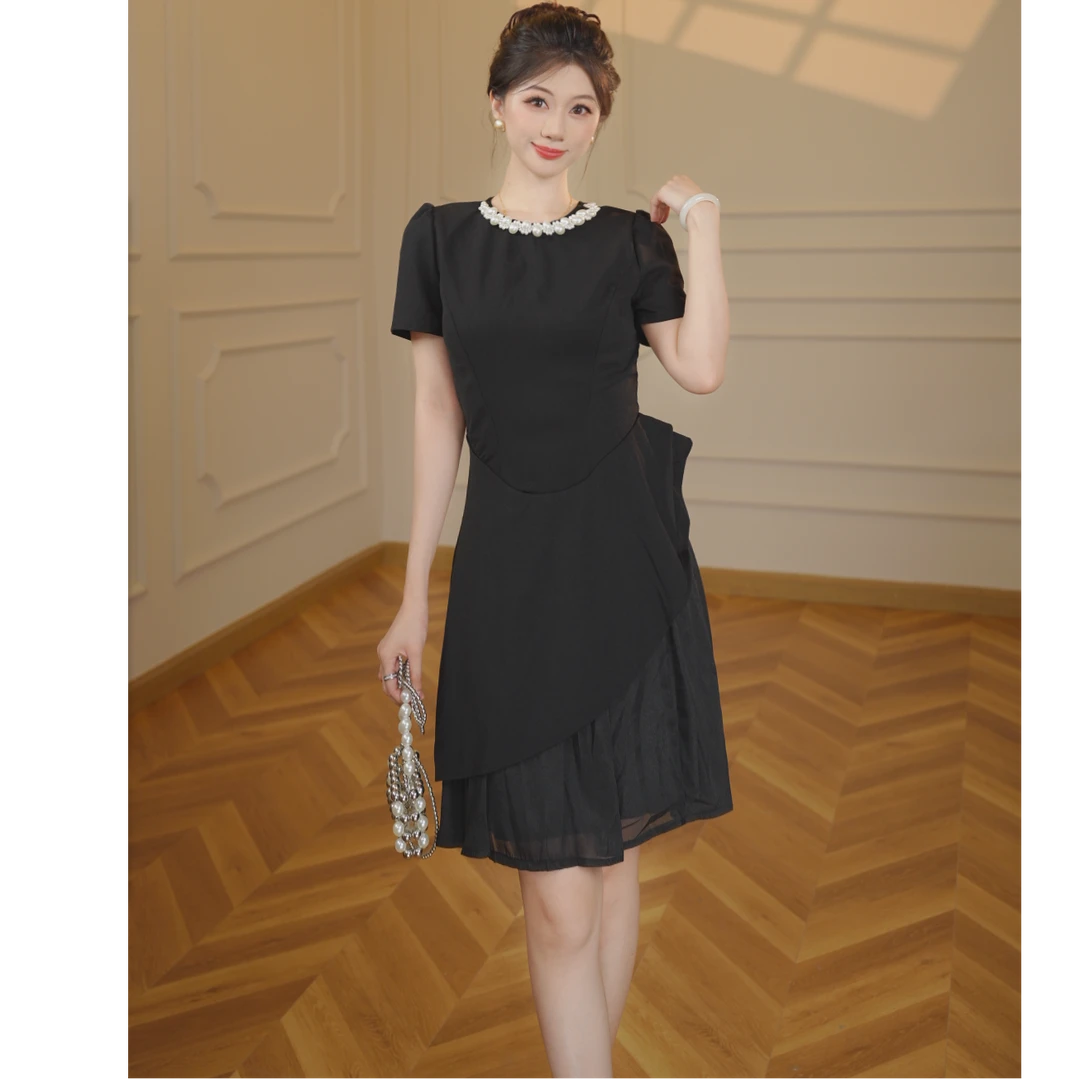 【张小小】不规则设计感小个子小香风连衣裙短裙蓬蓬裙礼服D2359