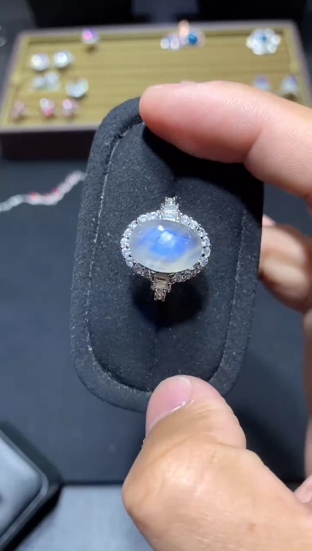 未镶嵌戒指月光石E118【多样性发其一】