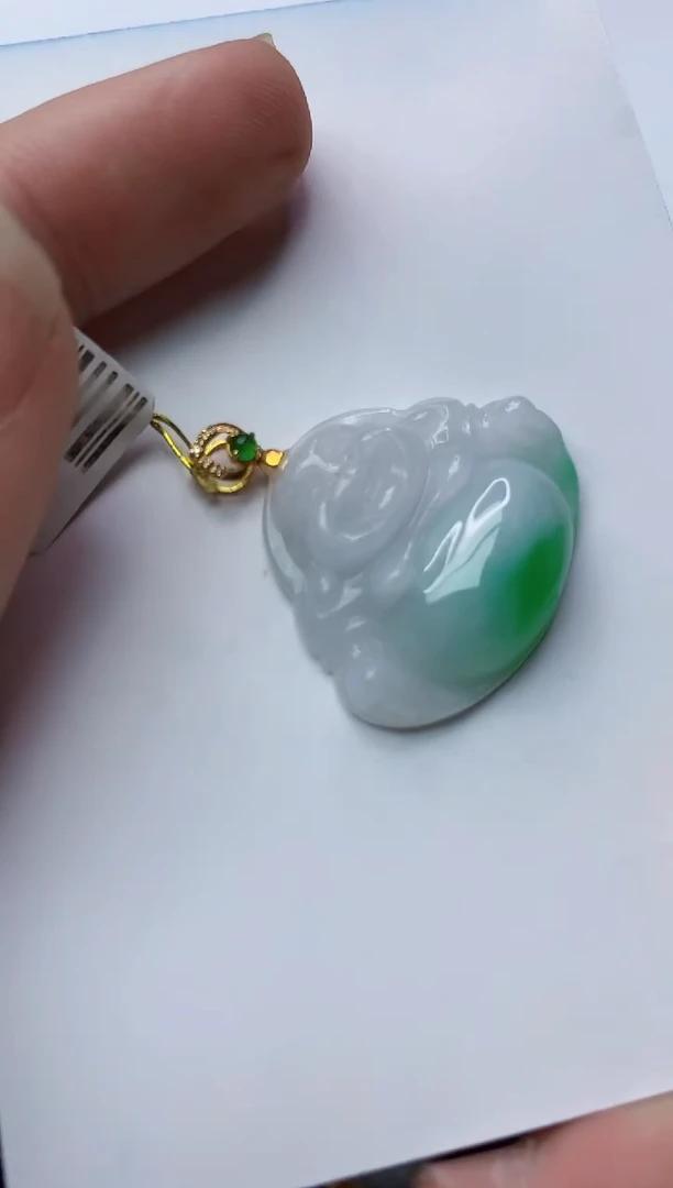 【闪购商品】翡翠颈饰18K金镶嵌70.........
