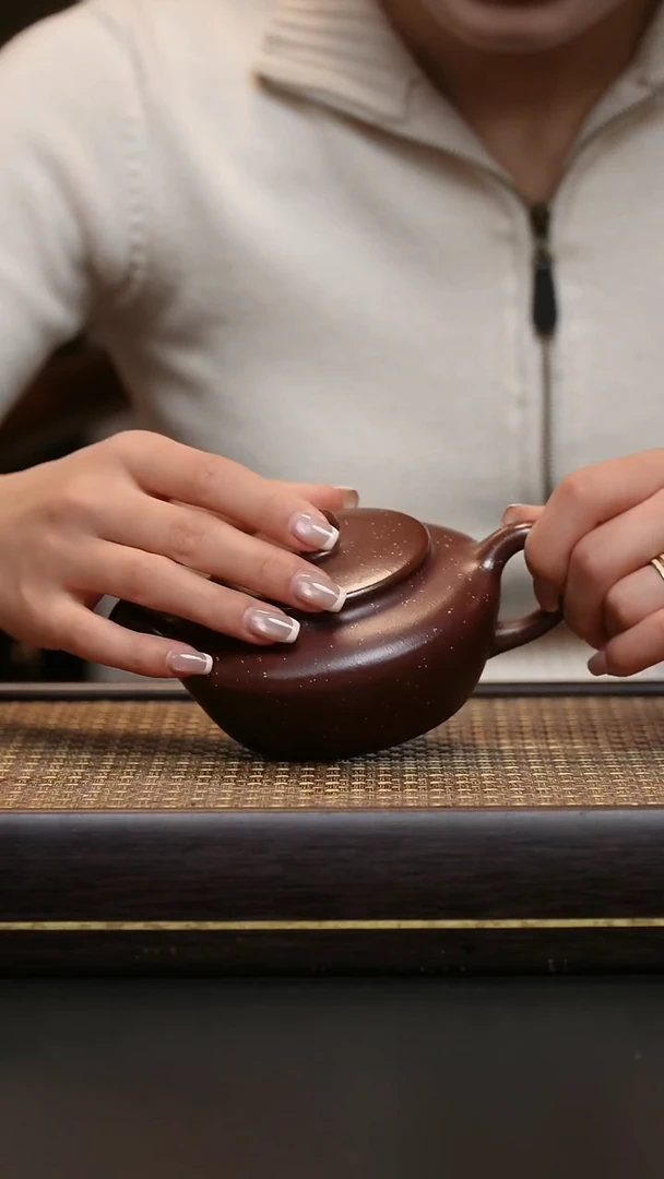 茶壶紫砂老脂泥 扁晨