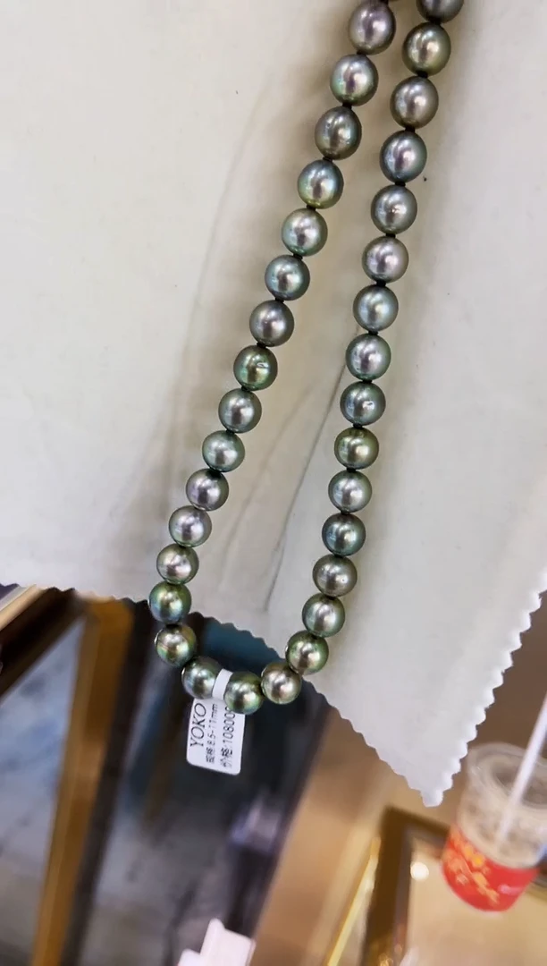 【闪购商品】海水珍珠颈饰银S925镶嵌大溪地8.5-11mm