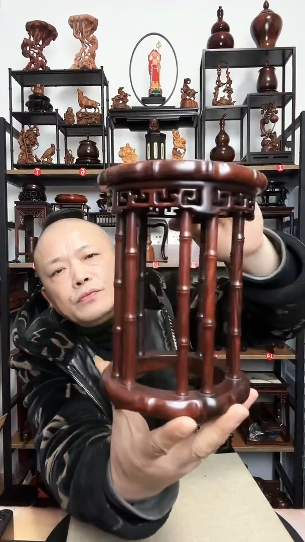 紫砂底座木外径15内径13高21