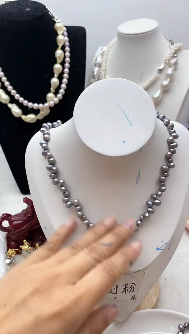 【闪购商品】淡水珍珠颈饰钛钢57