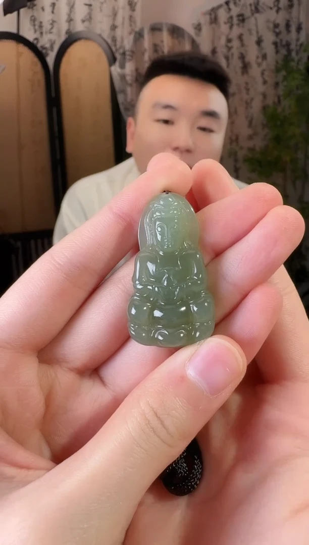 和田玉未镶嵌颈饰34观音