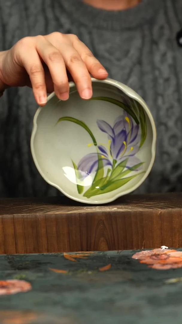 杯釉下彩手工手绘同款陶器