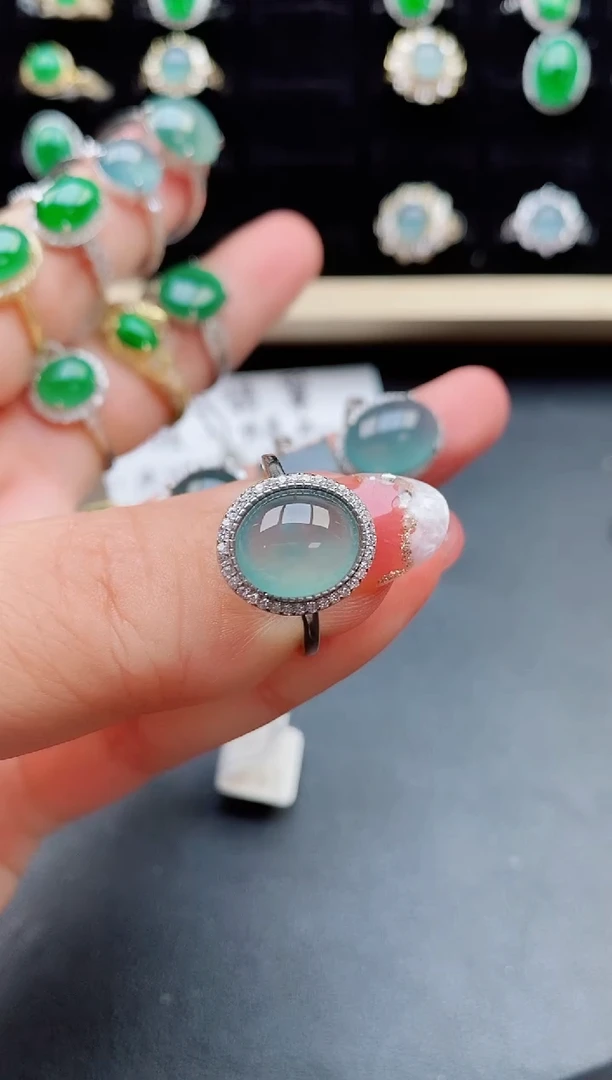 【闪购商品】翡翠戒指银S925镶嵌111111