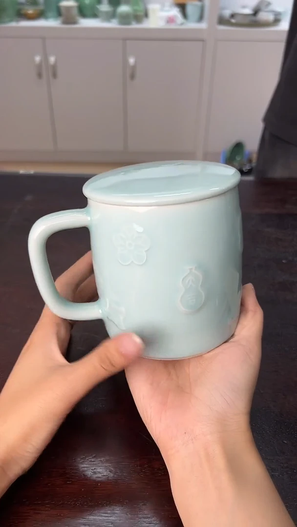 龙泉云间青瓷小米茶器