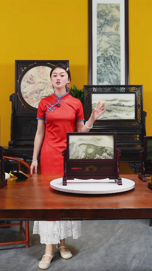 石材天然大理石画摆件