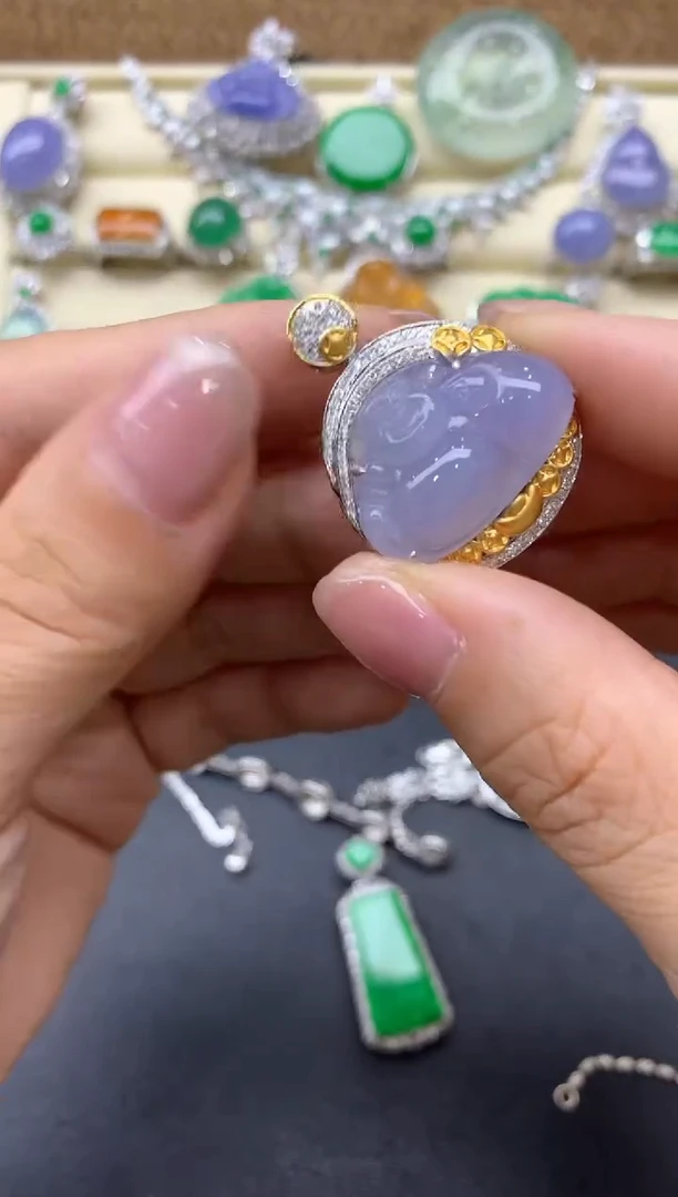 【闪购商品】翡翠颈饰18K金镶嵌424-中国好珍宝