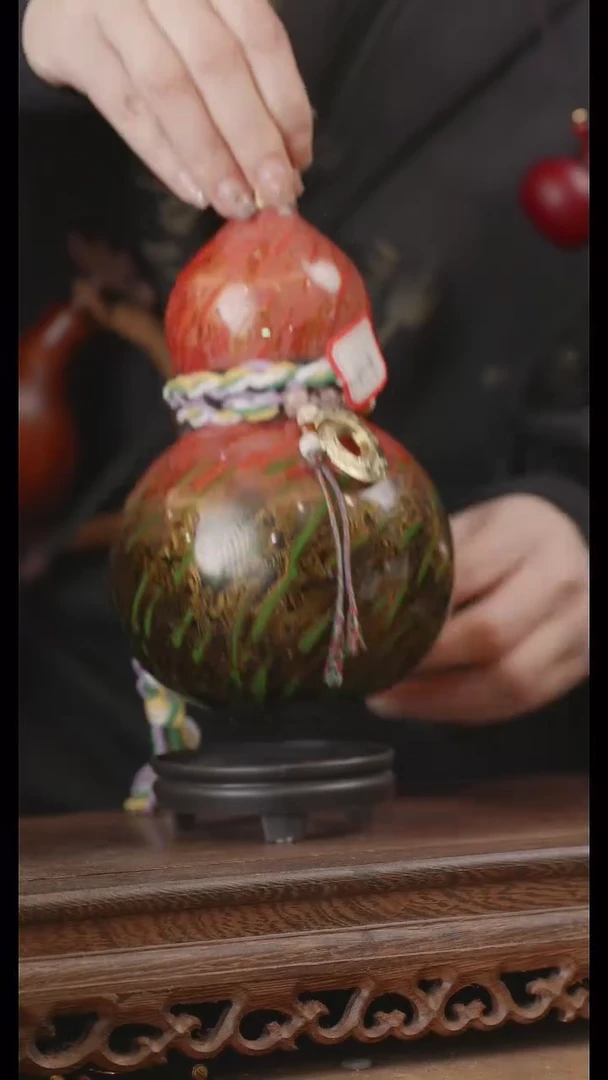 【闪购商品】164号精品天然大漆工艺防渗内胆酒葫芦~