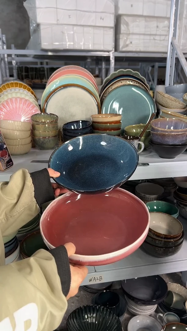 陶瓷外贸尾货瑕疵满20包邮X2深盘F6A/W