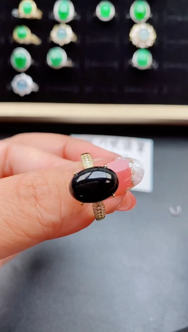 【闪购商品】翡翠戒指银S925镶嵌508008
